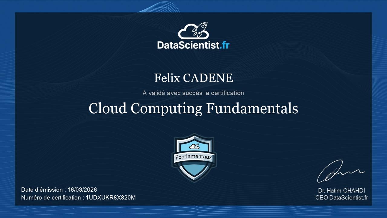 Certifications: Cloud Computing Fundamentals